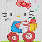 Hobbies - Hello Kitty em Ponto Cruz Hobbies - Hello Kitty em Ponto Cruz