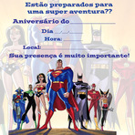 Produtos - Convite Liga da Justiça - Aniversário Infantil Produtos - Convite Liga da Justiça - Aniversário Infantil